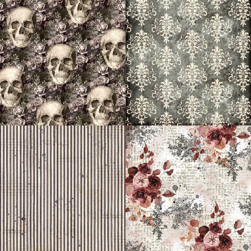 24PCS 6" Silent Castle Scrapbook Paper & Cardstock
