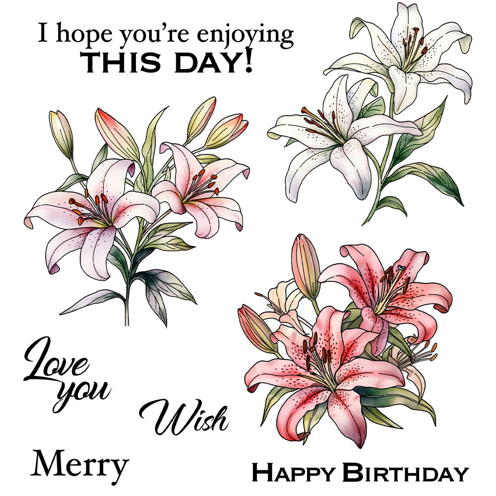 Spring Lilies Dies & Stamps Set