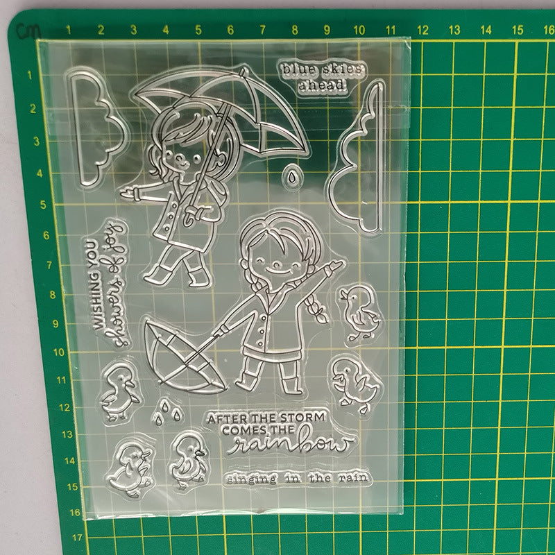 Rainy Day Girl Dies & Stamps Set