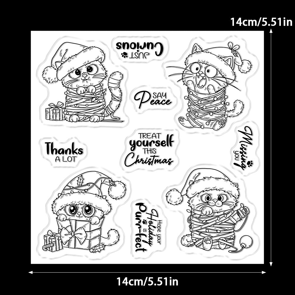 Christmas Kitten Dies & Stamps Set