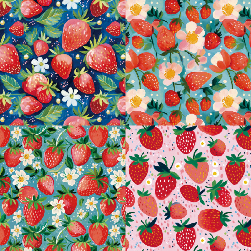 24PCS 6" Refreshing Berries Scrapbook Paper & Cardstock