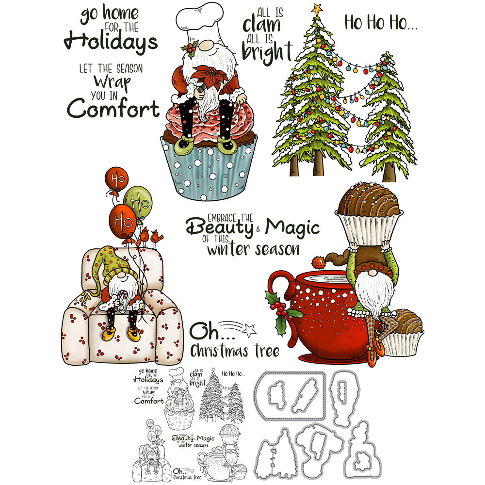 Christmas Gnome Dies & Stamps Set