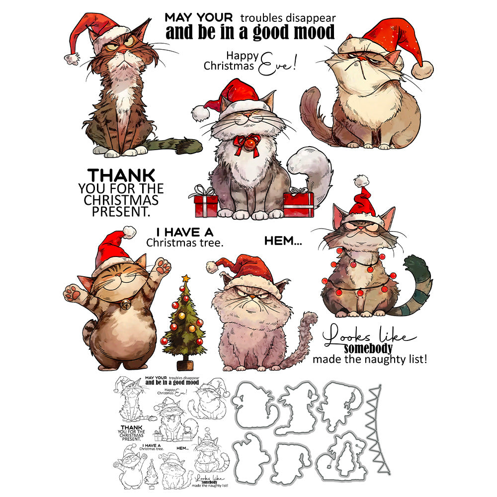 Christmas Cats Dies & Stamps Set