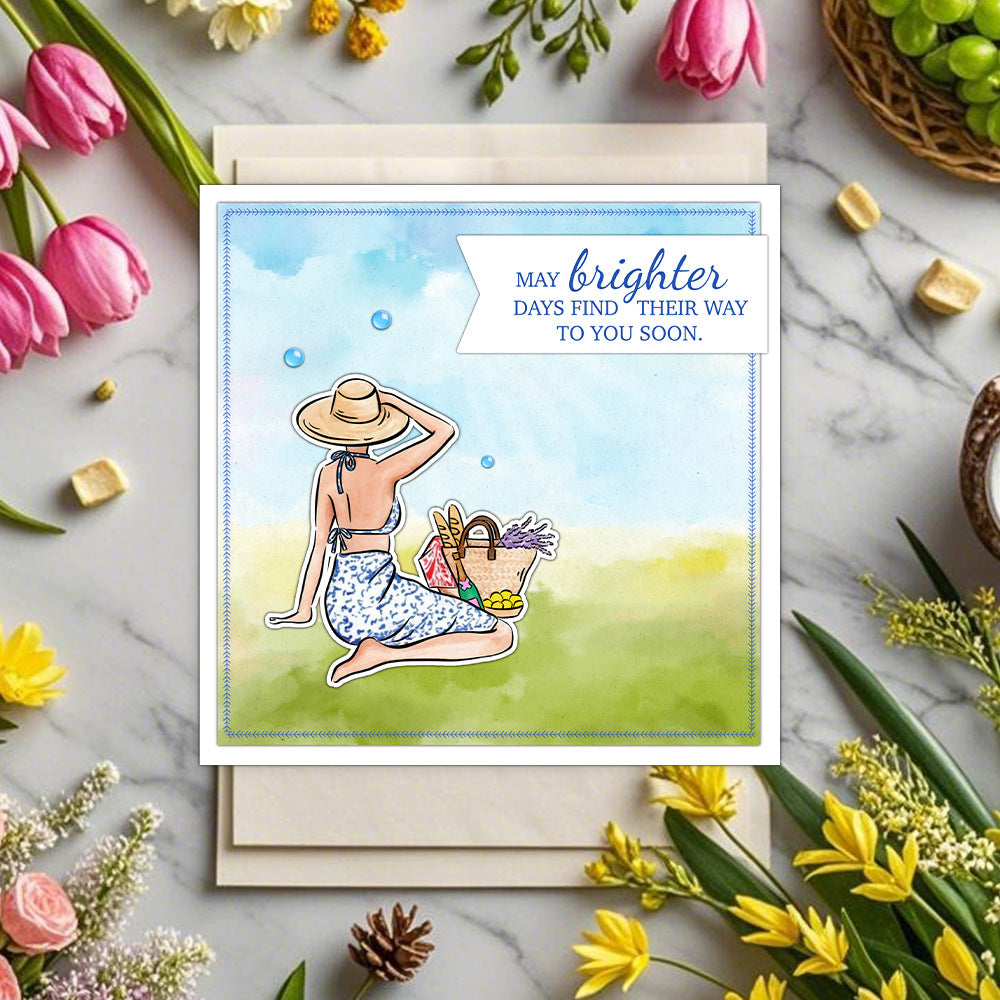 Women On Vacation Clear Stamps