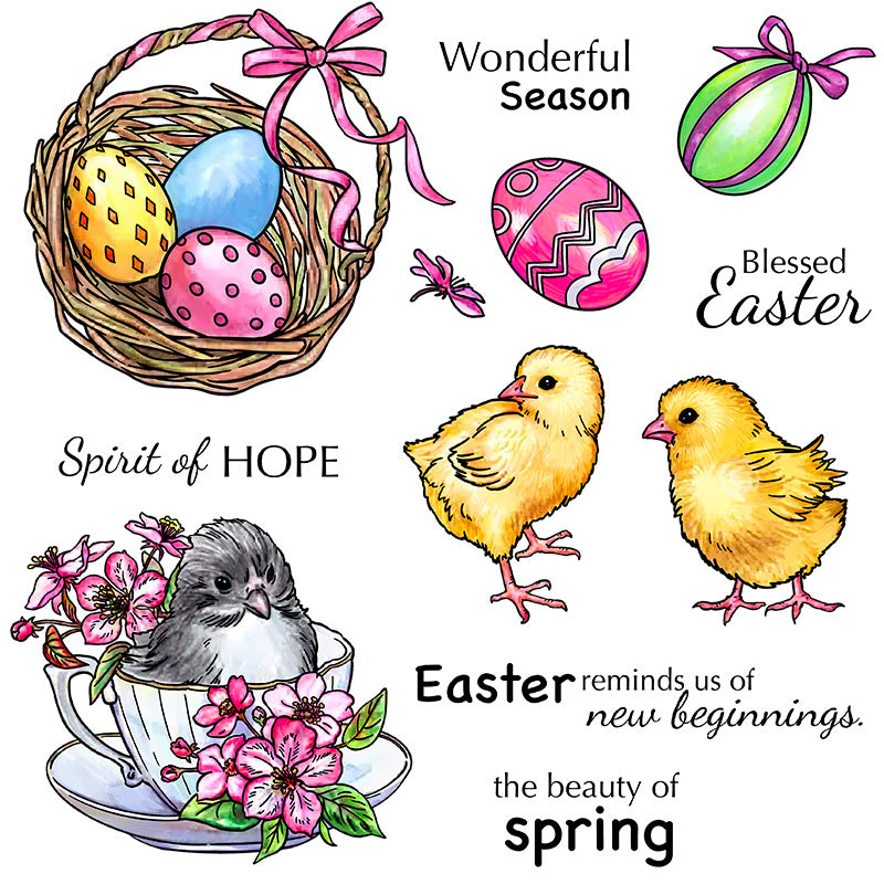 Easter Theme Dies & Stamps Set