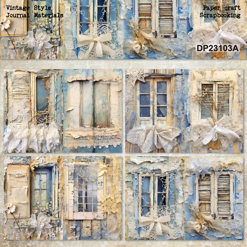 A5 Lace Window Curtain Journal Scrapbook Paper