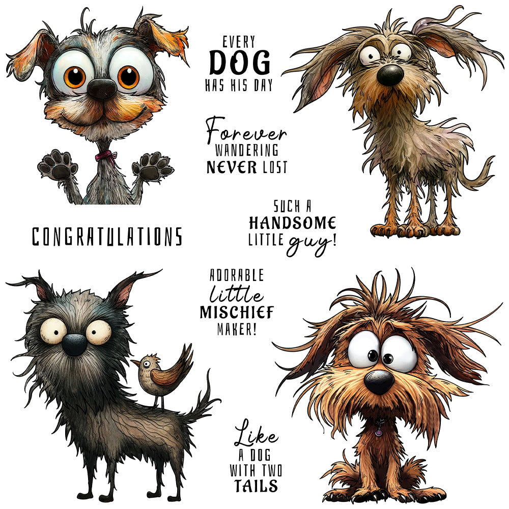 Furry Puppy Dies & Stamps Set