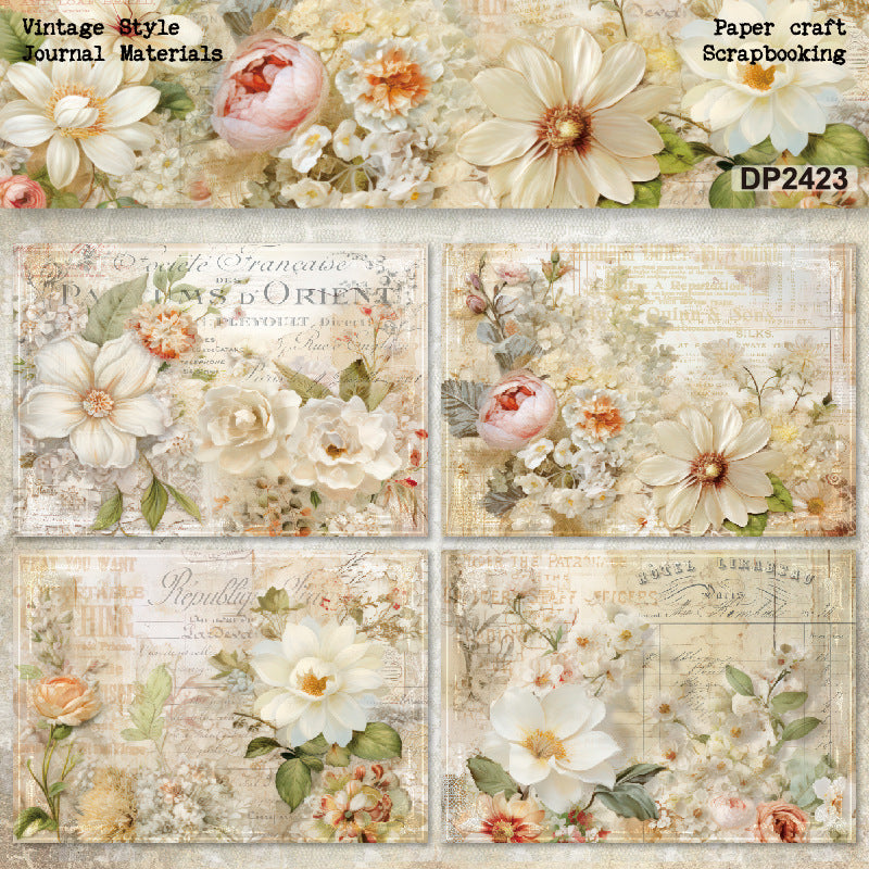 A5 Gorgeous Flowers DIY Scrapbook Paper