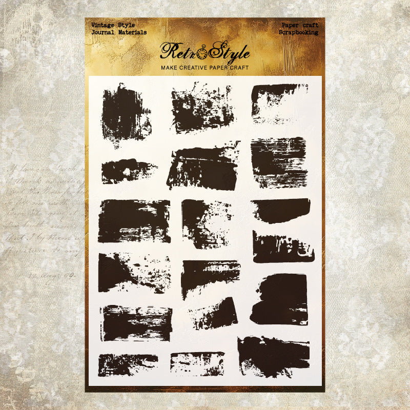 Retro Background DIY Scrapbook Clear Stamps
