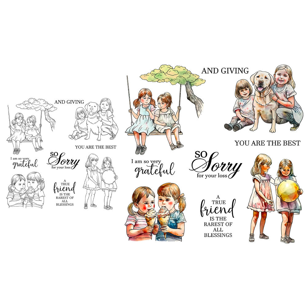 Happy Kids Clear Stamps