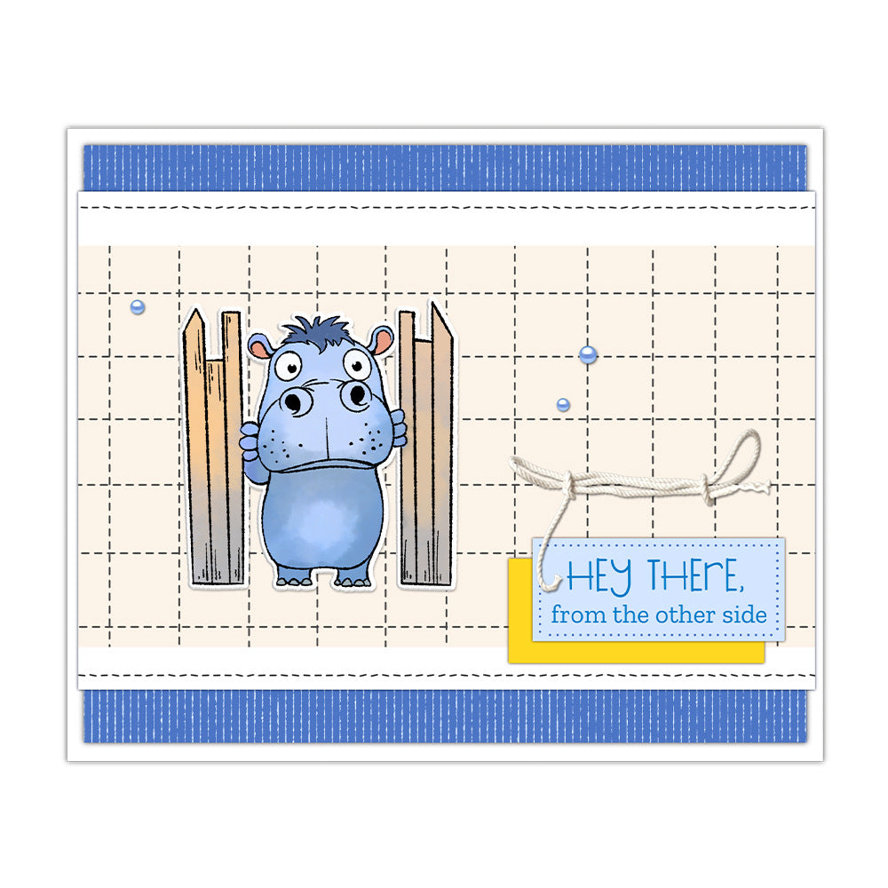 Cute Animals in the Fence Dies & Stamps Set