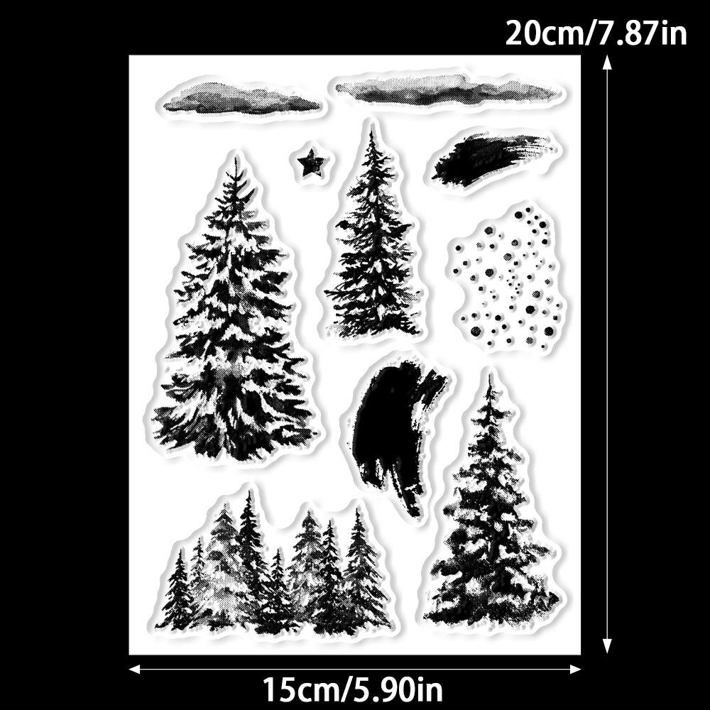 Christmas Tree Dies & Stamps Set