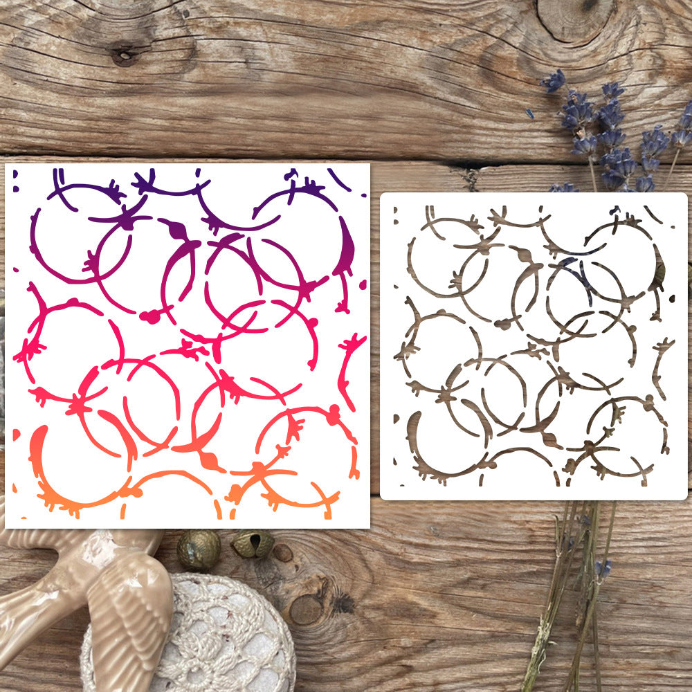 Rings Background DIY Painting Hollow Stencil