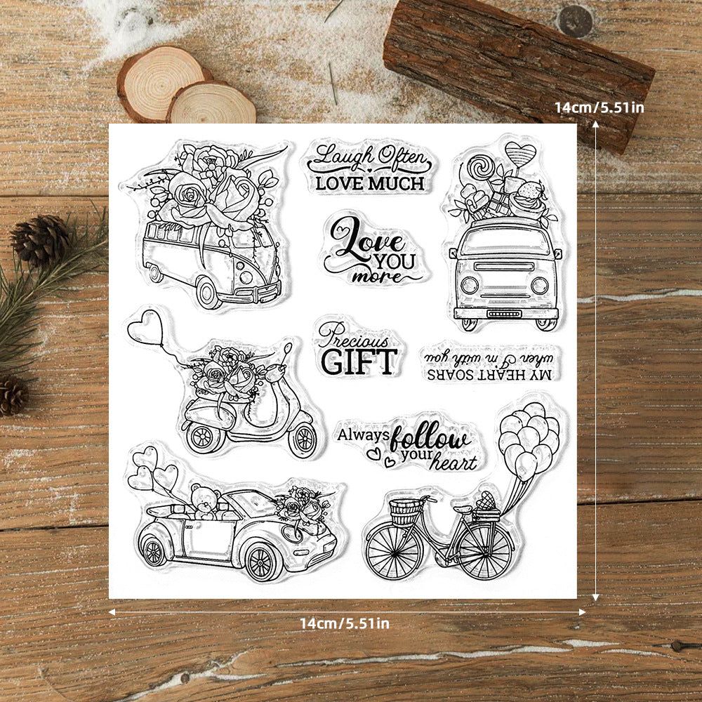 Valentine's Day Car Clear Stamps