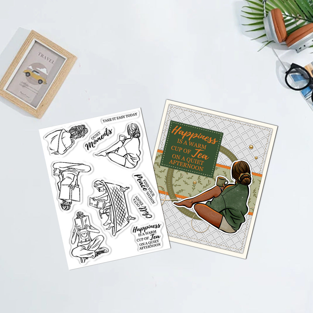 Girls Daily Life Dies & Stamps Set