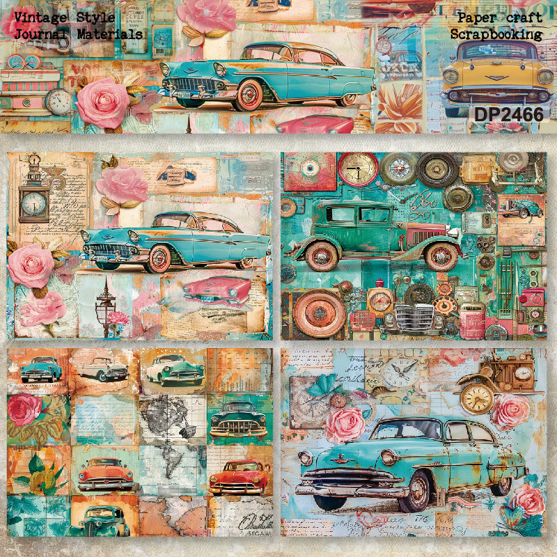 A5 Retro Style Journal Scrapbook Paper