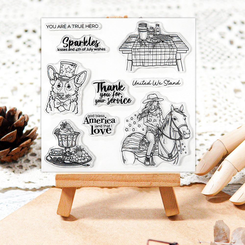 Independence Day Theme Clear Stamps