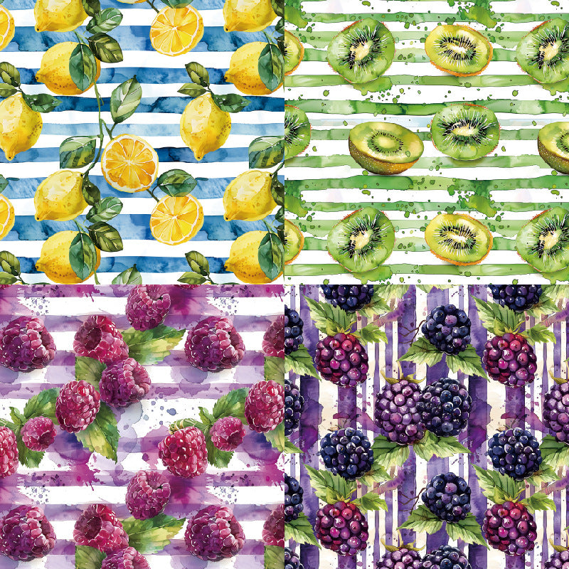 24PCS 6" Fruity Scrapbook Paper & Cardstock
