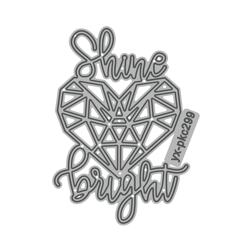 Shine Bright Geometric Heart Metal Cutting Dies