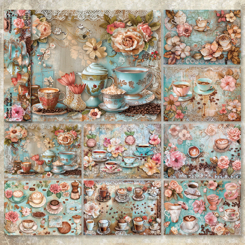 A5 Coffee Theme Journal Scrapbook Paper