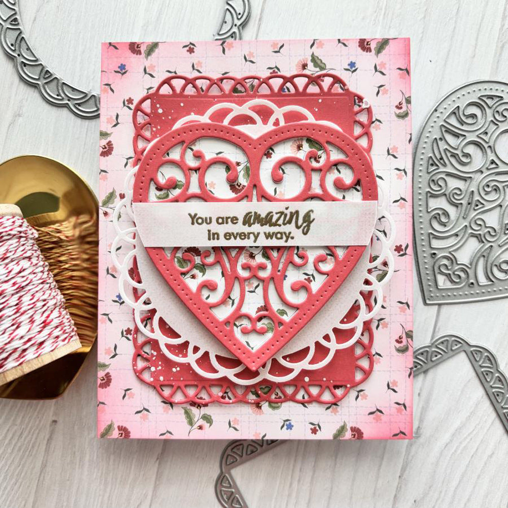 Love Background Metal Cutting Dies