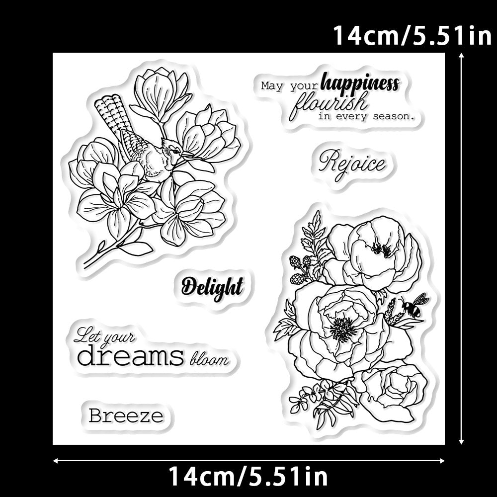 Magnolia Peony Clear Stamps
