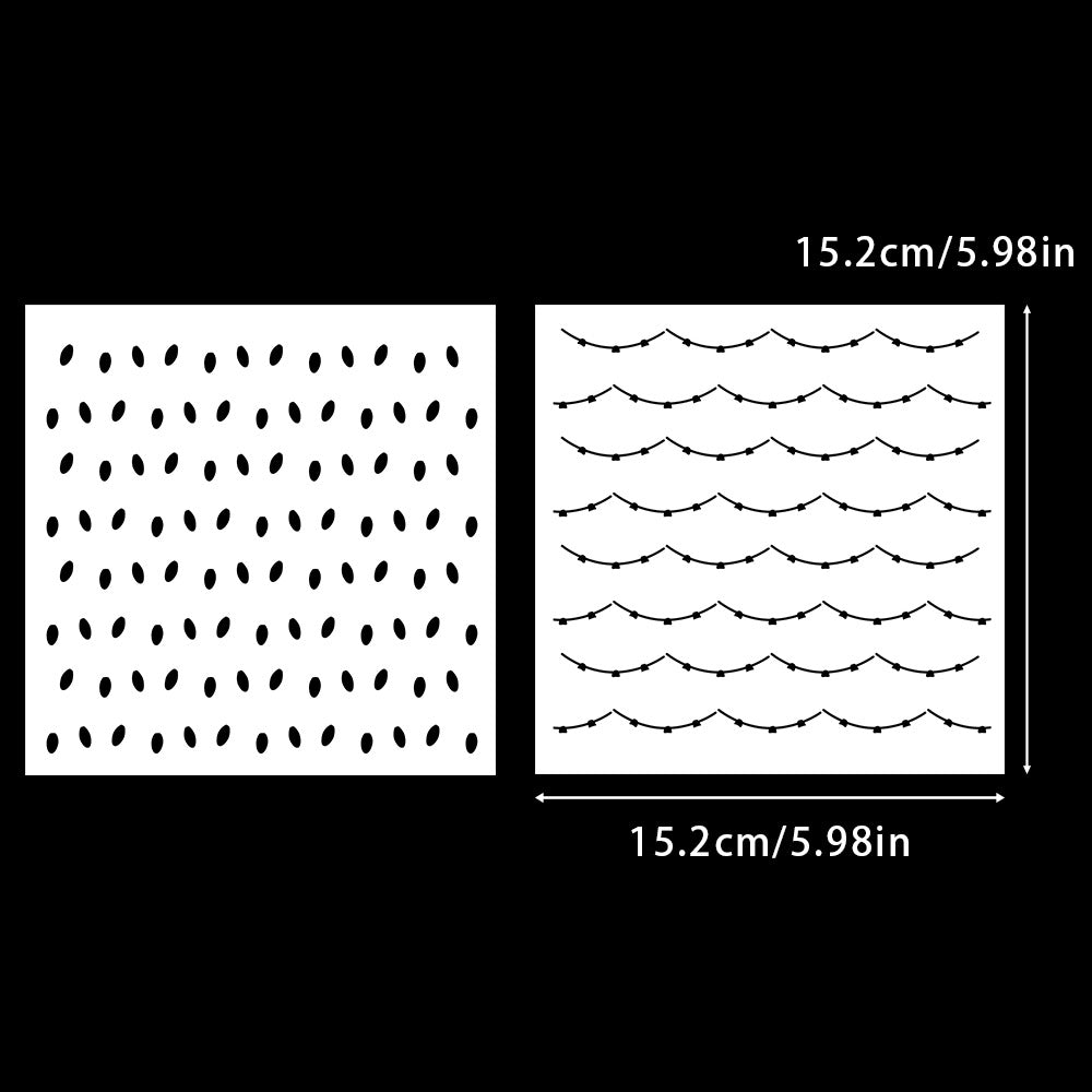 2 PCS Small Lantern Pattern DIY Painting Hollow Stencil