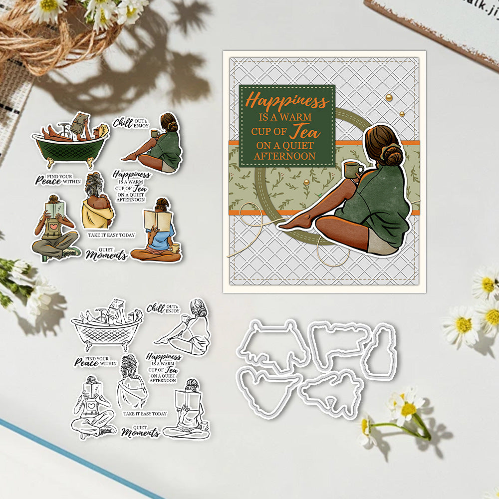 Girls Daily Life Dies & Stamps Set