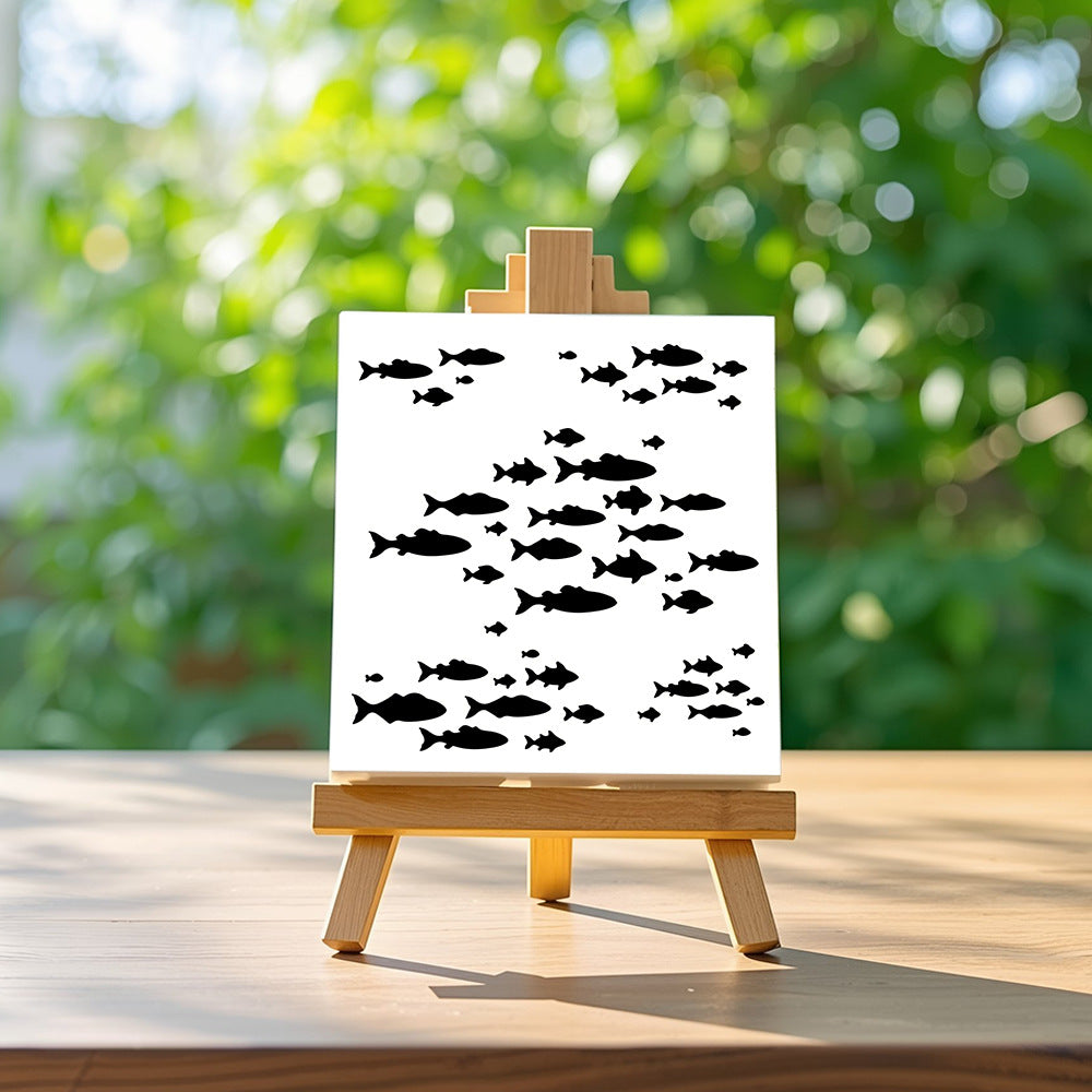 Fish Pattern DIY Painting Hollow Stencil