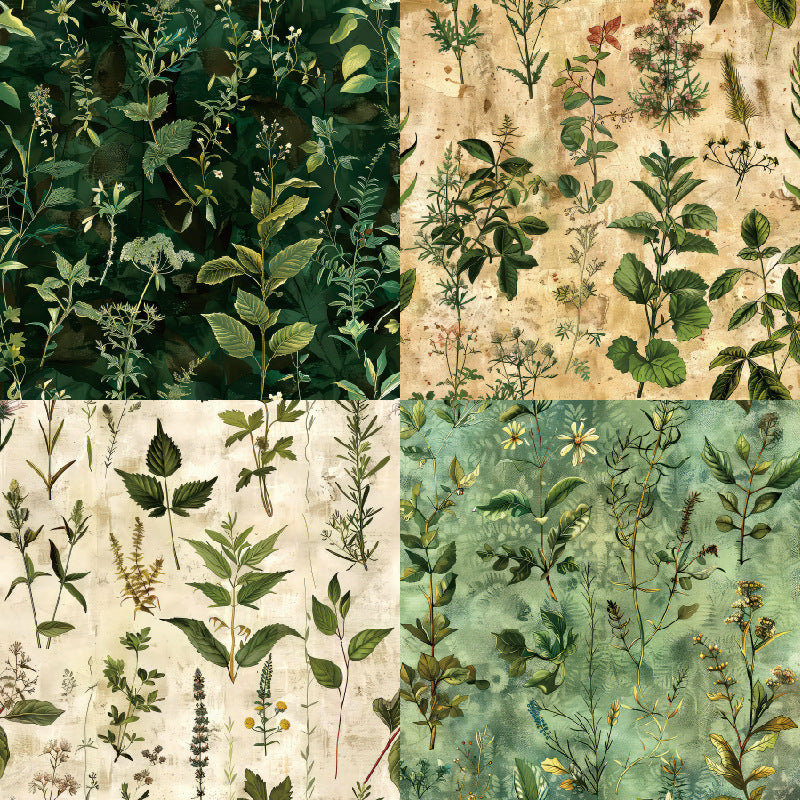 24PCS 6" Verdant Whispers Scrapbook Paper & Cardstock