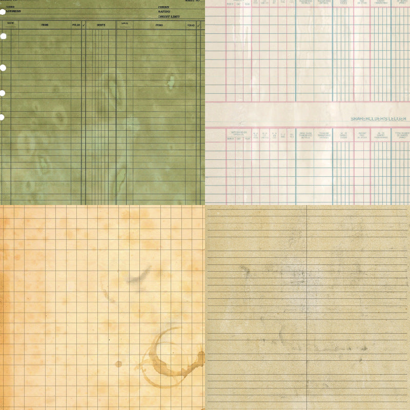 24PCS 6" Line Script Scrapbook Paper & Cardstock