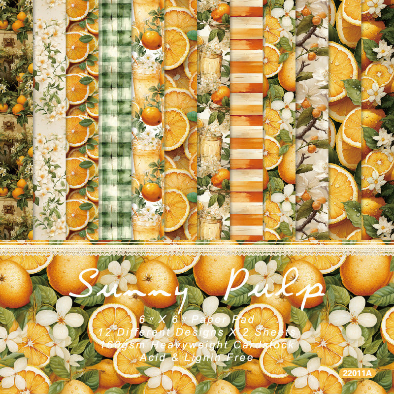 24PCS 6" Sunny Pulp Scrapbook Paper & Cardstock