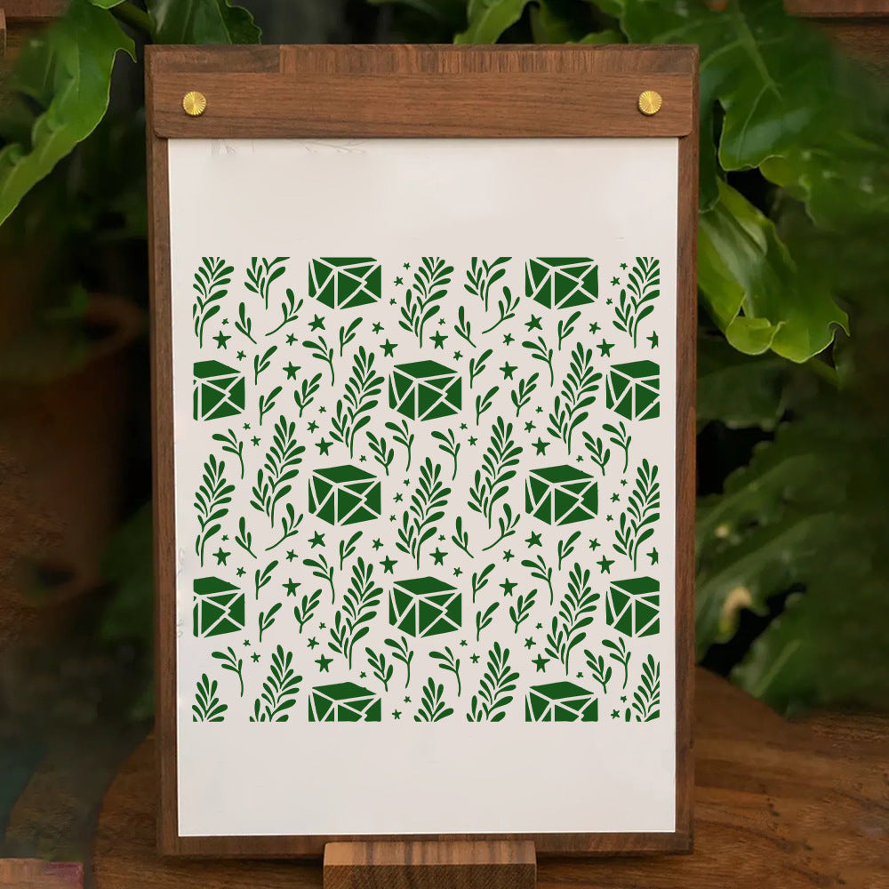 2 PCS Decorative Background DIY Painting Hollow Stencil