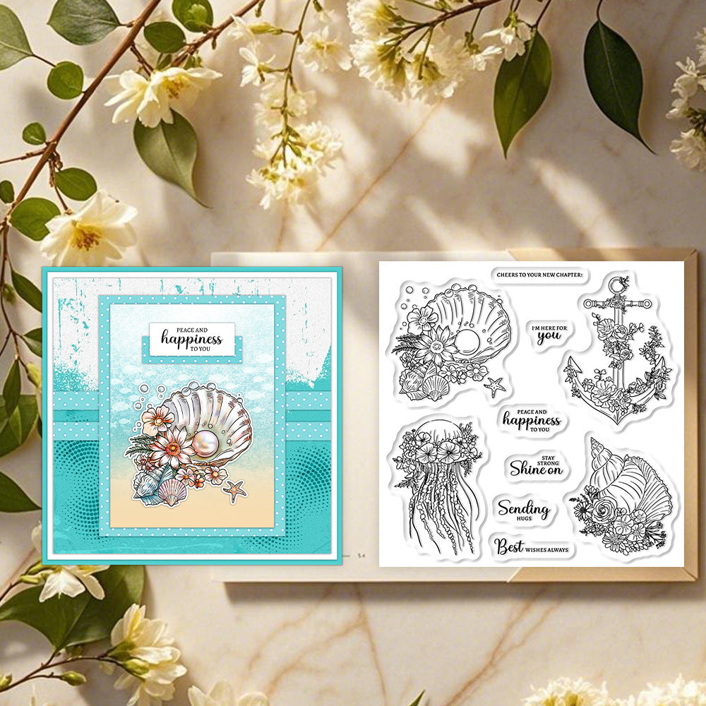 Shell Jellyfish Clear Stamps