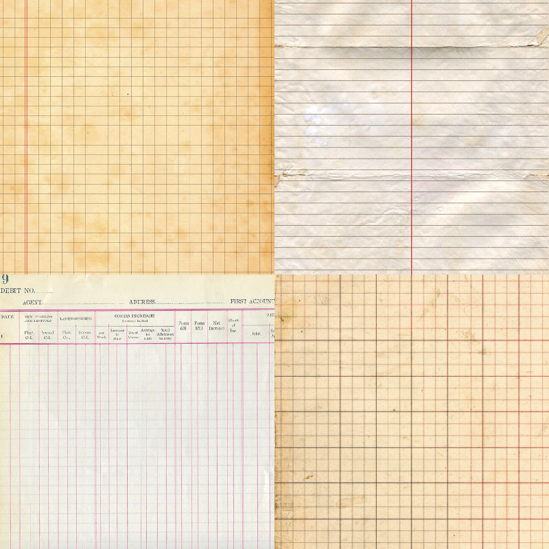 24PCS 6" Line Script Scrapbook Paper & Cardstock