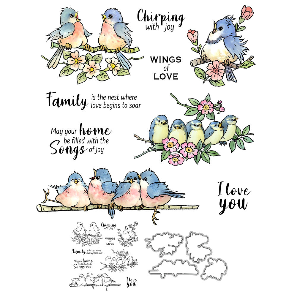 Birds On The Branch Dies & Stamps Set