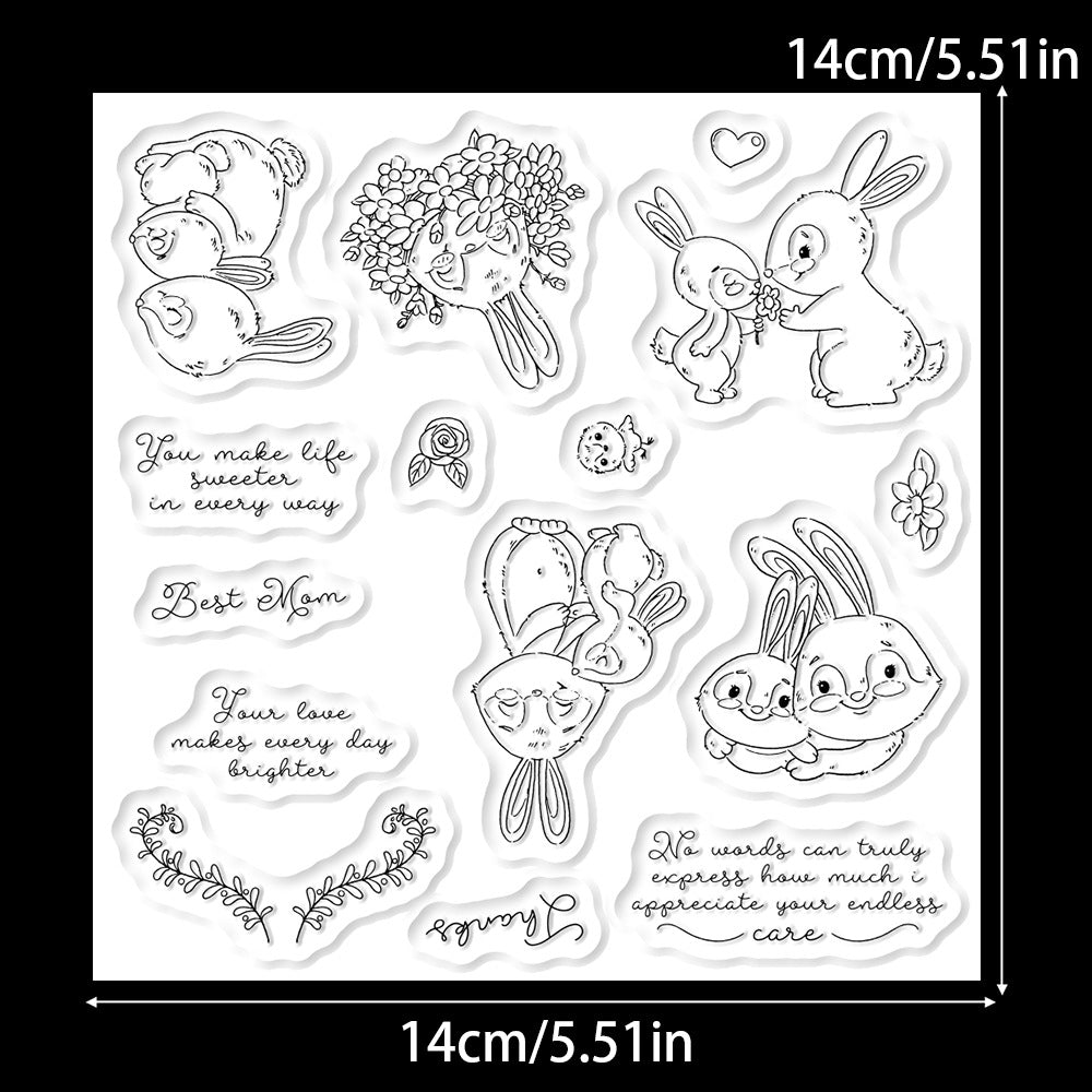 Happy Mother's Day Rabbits Dies & Stamps Set