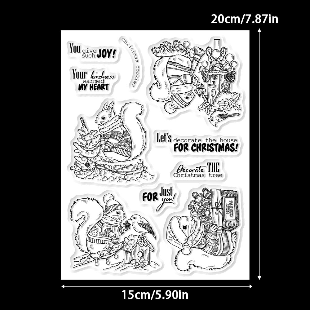 Christmas Squirrel Clear Stamps