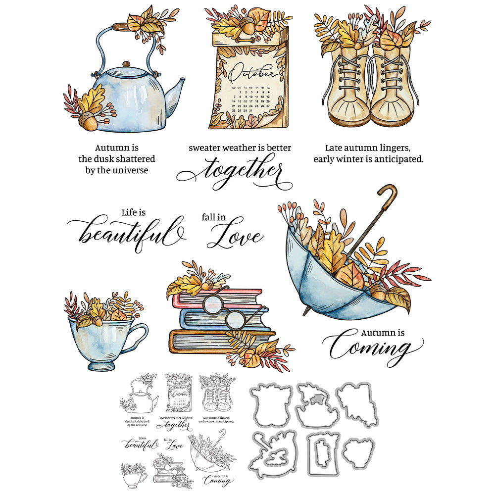 Autumn Diary Dies & Stamps Set