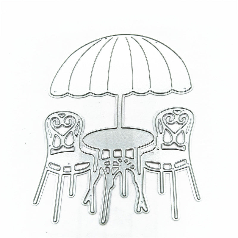 Table Chair Sun Umbrella Cutting Dies