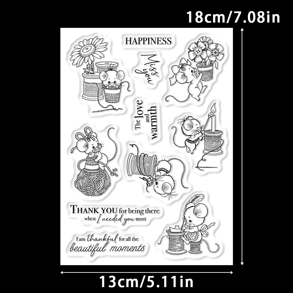 Cute Mouse Dies & Stamps Set