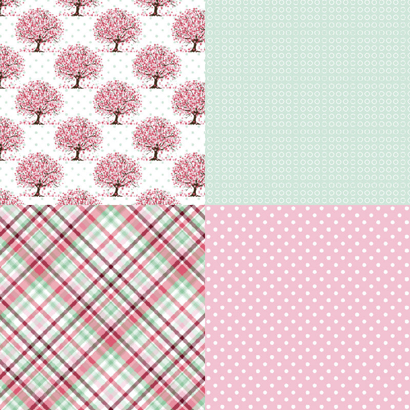 24PCS 6" Sakura Scrapbook Paper & Cardstock