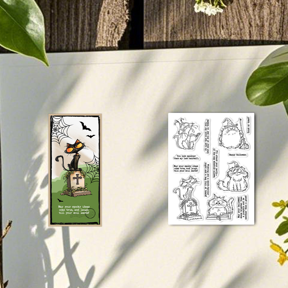 Halloween Kitten Dies & Stamps Set