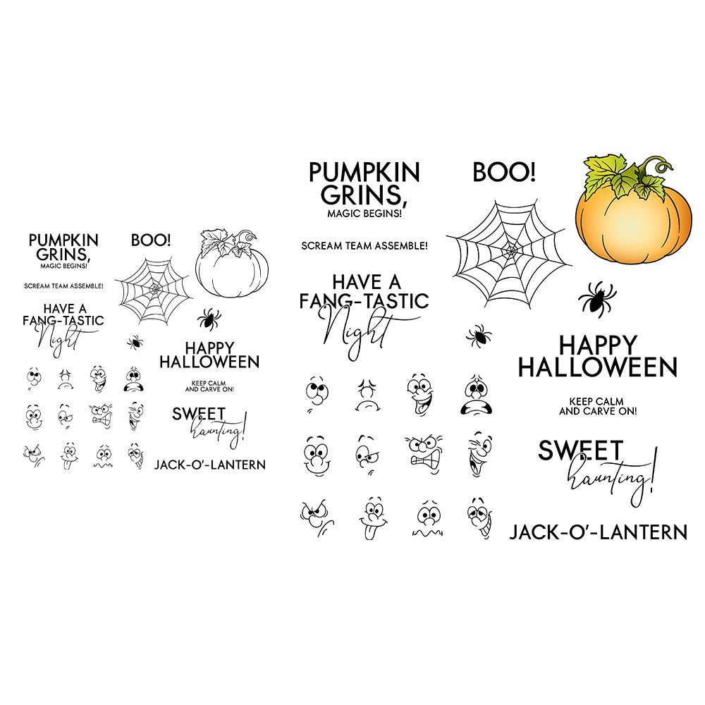 Halloween Pumpkin Dies & Stamps Set
