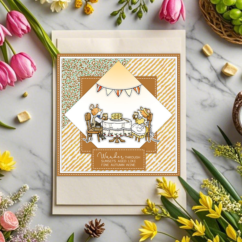 Autumn Mouse Dinner Dies & Stamps Set