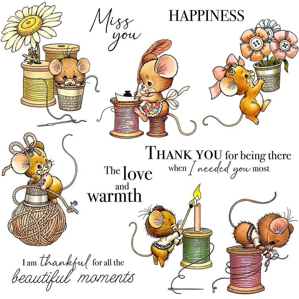 Cute Mouse Dies & Stamps Set