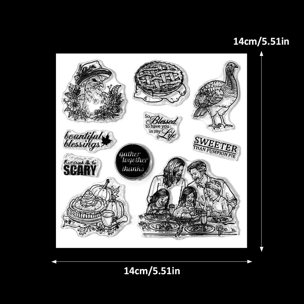 Thanksgiving Theme Dies & Stamps Set