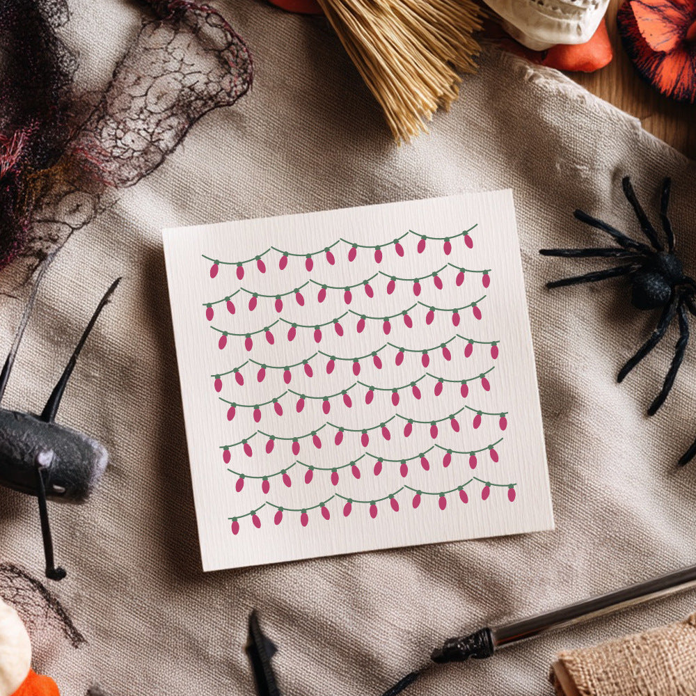 2 PCS Small Lantern Pattern DIY Painting Hollow Stencil