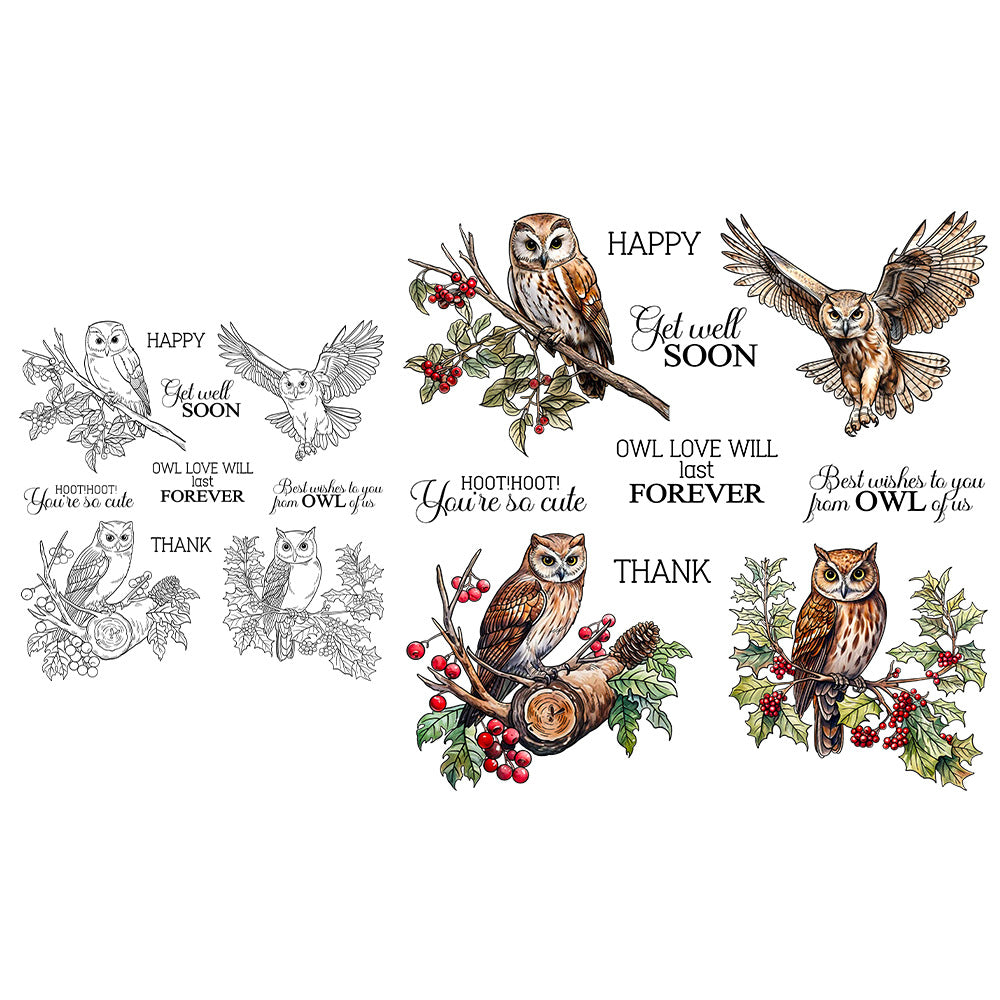 Animal Owl Clear Stamps