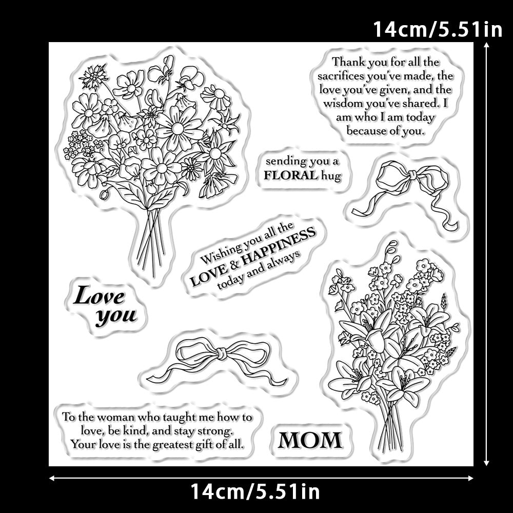 Bouquet Bow Clear Stamps